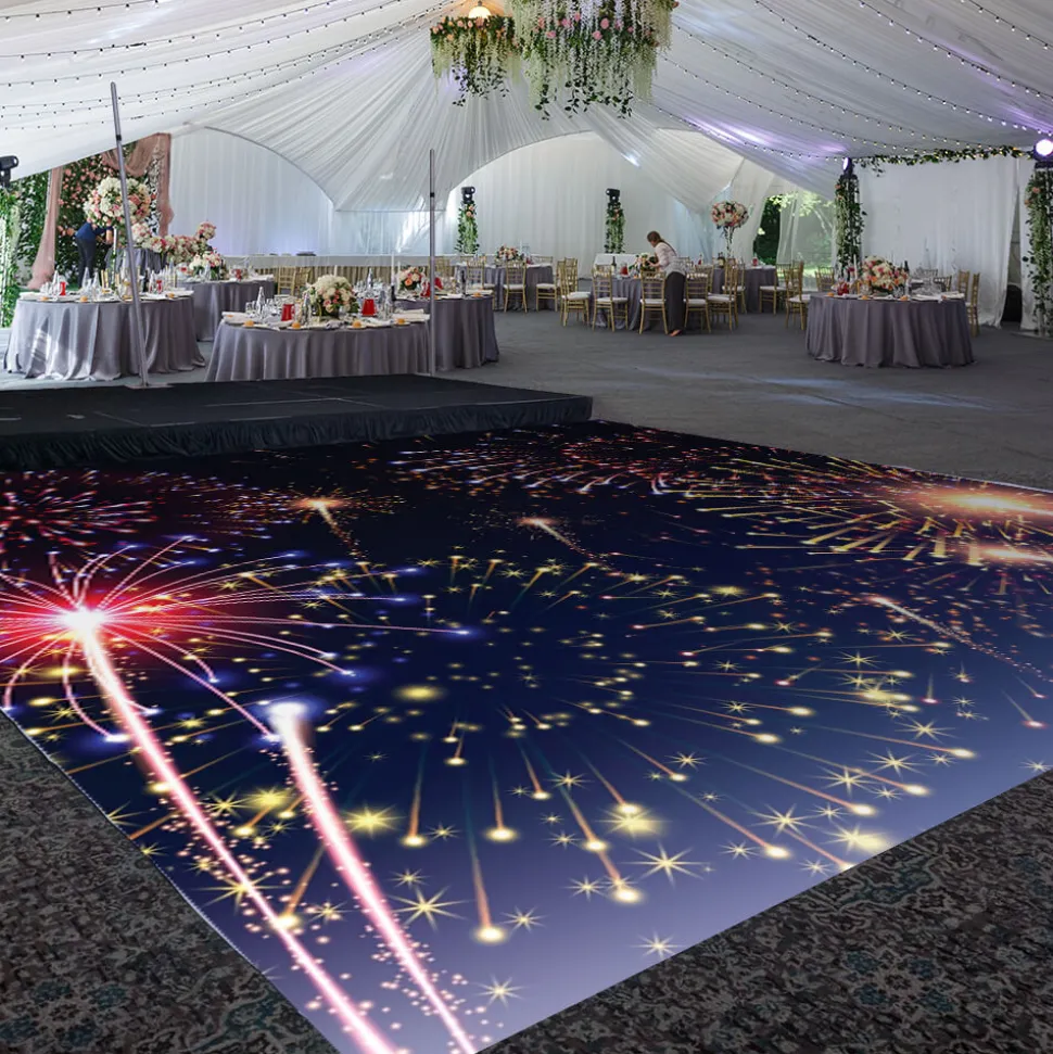 Premium Vinyl Dance Floor Wrap Custom Size - New Year's Day Like A Firework
