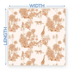 Premium Vinyl Dance Floor Wrap Custom Size - Children's Birthday Safari Wildlife