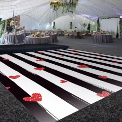 Premium Vinyl Dance Floor Wrap Custom Size - Valentines Day Let It Sparkle