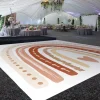 Premium Vinyl Dance Floor Wrap Custom Size - Children's Birthday Boho Mauve Rainbow