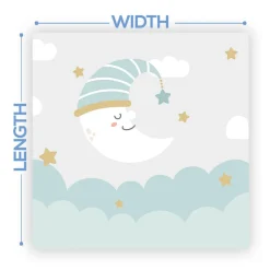 Premium Vinyl Dance Floor Wrap Custom Size - Children's Birthday Over The Moon