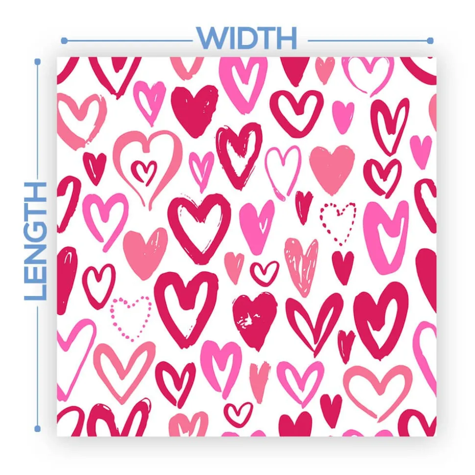 Premium Vinyl Dance Floor Wrap Custom Size - Valentines Day Rosa