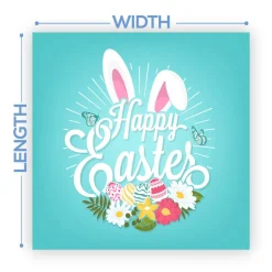 Premium Vinyl Dance Floor Wrap Custom Size - Easter Day Happy Easter