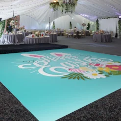 Premium Vinyl Dance Floor Wrap Custom Size - Easter Day Happy Easter