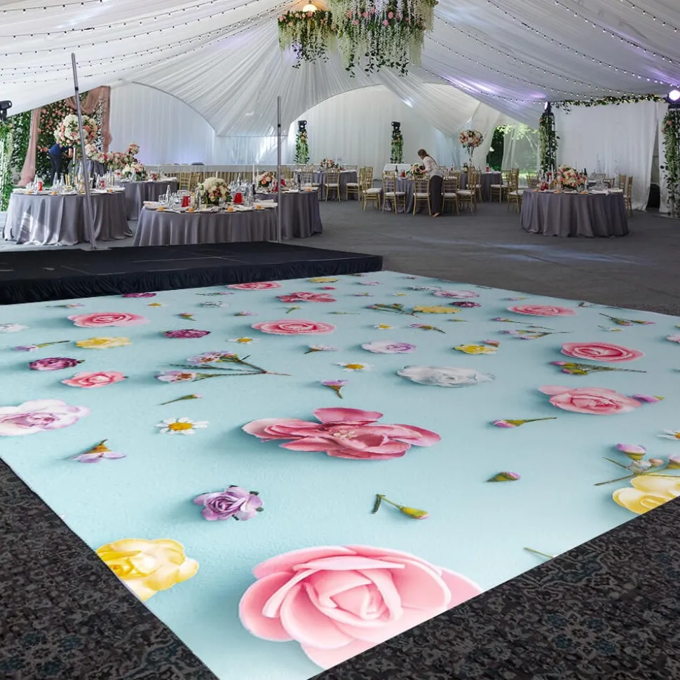 Premium Vinyl Dance Floor Wrap Custom Size - Easter Day Let It Bloom