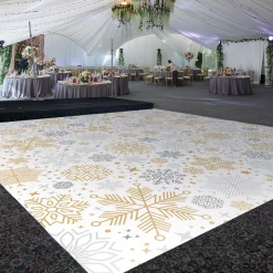 Premium Vinyl Dance Floor Wrap Custom Size - Christmas Day Let It Snazzle