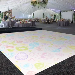 Premium Vinyl Dance Floor Wrap Custom Size - Easter Day Eggciting