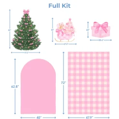 Pretty Pink Xmas Foam Core Backdrop Kit by PopScene™