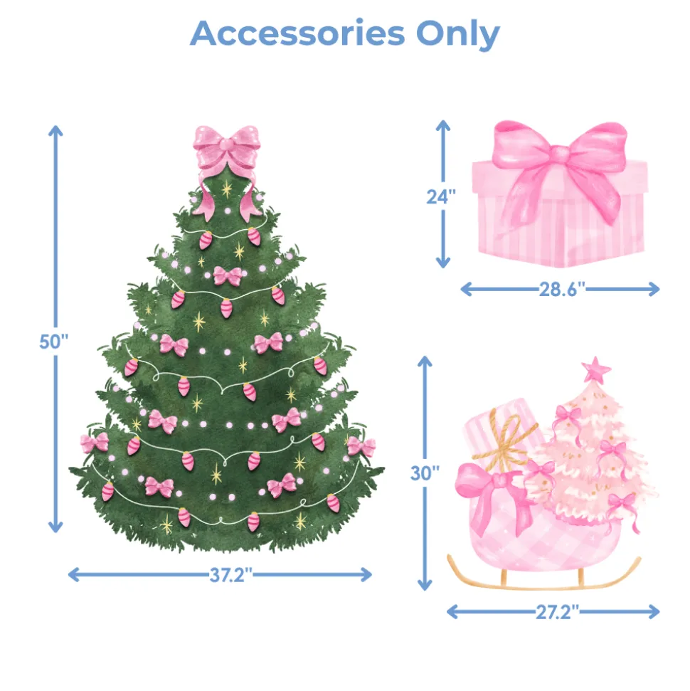 Pretty Pink Xmas Foam Core Backdrop Kit by PopScene™