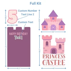 Princess Castle Foam Core Birthday Backdrop Kit by PopScene™