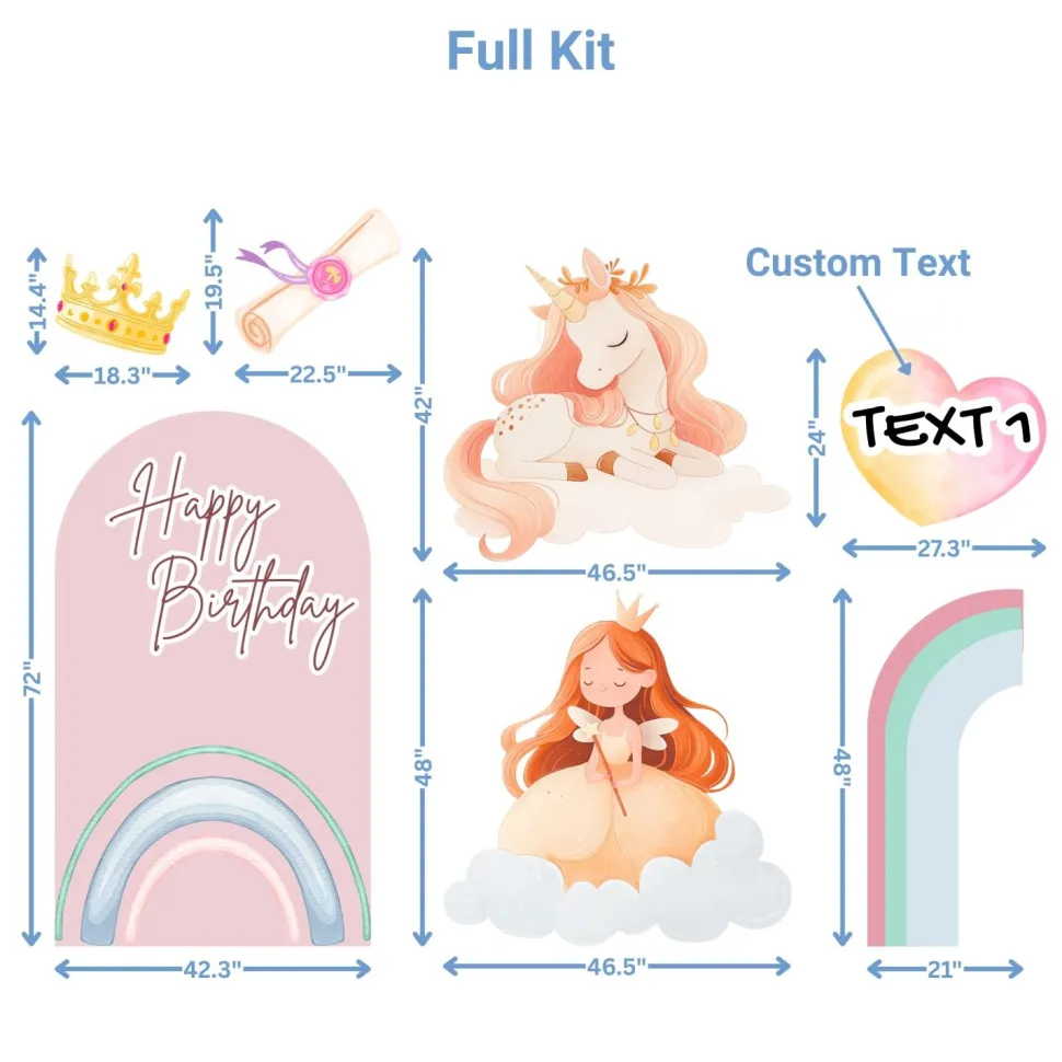 Princess 2 Foam 2 Core Birthday Backdrop Kit by PopScene™