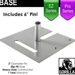 Pro & EZ Series - 18in x 18in Heavy Duty Base w/ 6" x 2" Pin (Up to 14ft)