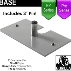 Pro & EZ Series - 8in x 14in Standard Duty Base w/ 3" x 2" Pin