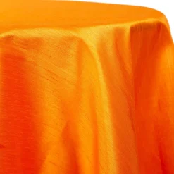 Pumpkin - Shantung Satin “Capri” Tablecloth - Many Size Options