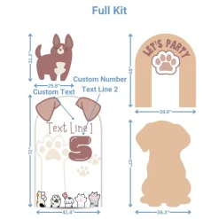 Puppy Love Foam Core Birthday Backdrop Kit by PopScene™