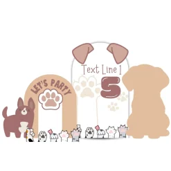 Puppy Love Foam Core Birthday Backdrop Kit by PopScene™