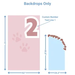 Puppy Part 2 Foam Core Birthday Backdrop Kit by PopScene™