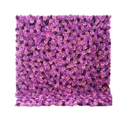 Purple & Pink Mixed Florals - Curtain Style Floral Wall - Easy Install! Select Size