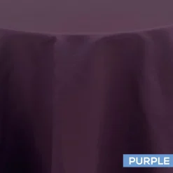 Purple - Royal Slub Designer Tablecloth - Many Size Options
