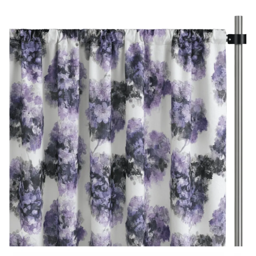 Purple Tivoli Curtain Panel w/ 4" Rod Pocket - 110" Wide - Many Size Options