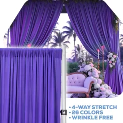 Purple 4-Way Stretch Spandex Drape Panel - Choose your Size