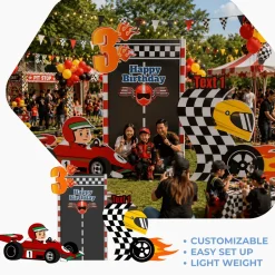 Race Cars Foam Core Birthday Backdrop Kit by PopScene™