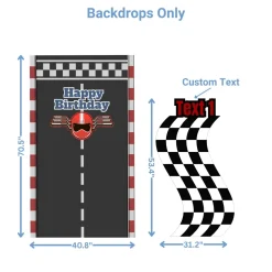 Race Cars Foam Core Birthday Backdrop Kit by PopScene™