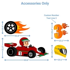 Race Cars Foam Core Birthday Backdrop Kit by PopScene™