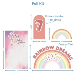 Rainbow Dreams Foam Core Birthday Backdrop Kit by PopScene™