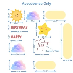 Rainbow Magic Foam Core Birthday Backdrop Kit by PopScene™