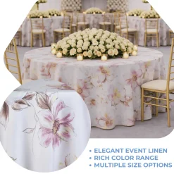 Raspberry Primavera Jacquard Tablecloth - Multiple Size Options