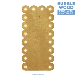 Rectangle Bubble Collapsing Chiara Wall Panel W/ Bulbs - Select Your Size!
