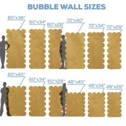 Rectangle Bubble Collapsing Chiara Wall Panel W/ Bulbs - Select Your Size!