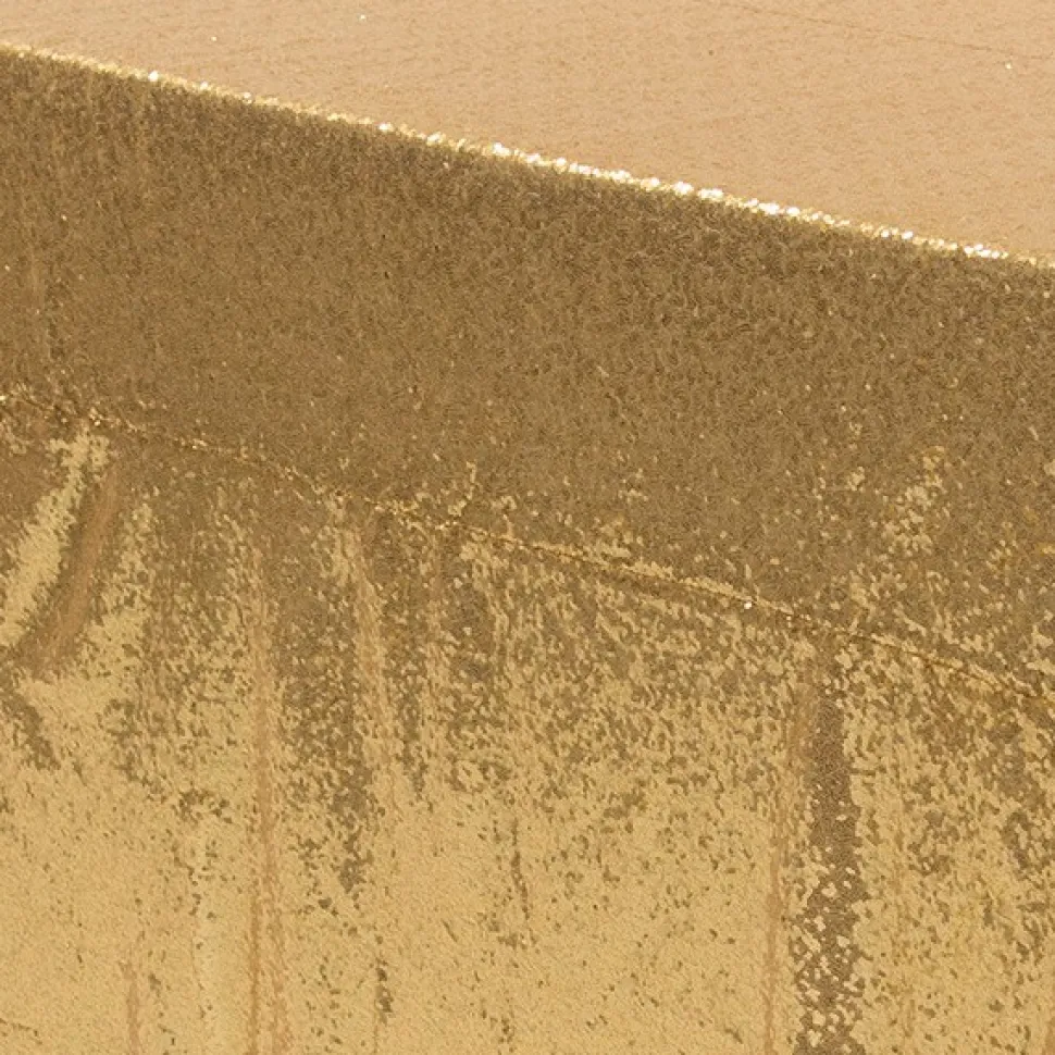 Rectangle 90" x 156" Sequin Tablecloth by Eastern Mills - Premium Quality - Gold