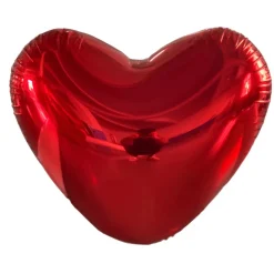 Red Giant Inflatable Mirror Heart – Maxorb™ Reflective Hanging Event Decor – Commercial Installation Sizes