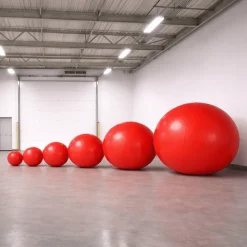 Red Giant Inflatable Modern Ball Sphere – Maxorb™ Event Decor – Commercial Installation Sizes