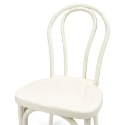 Resin Bentwood Chair - White with Black Grain