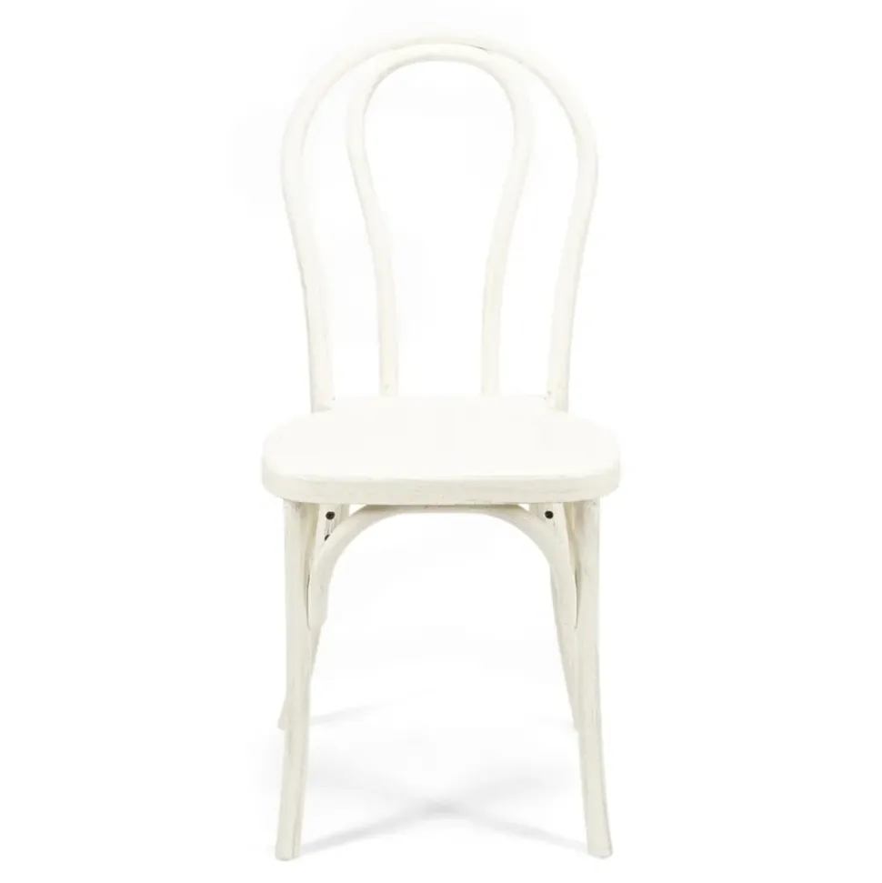 Resin Bentwood Chair - White with Black Grain