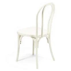 Resin Bentwood Chair - White with Black Grain