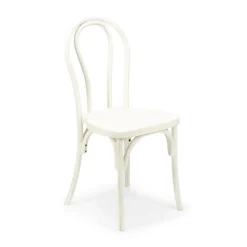 Resin Bentwood Chair - White with Black Grain