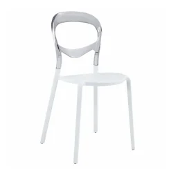 Resin Minori Chair - Smoke Grey/White
