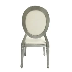 Resin Pop Louis Banquet Chair - Silver