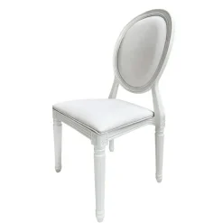 Resin Pop Louis Banquet Chair - White
