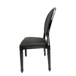 Resin Pop Louis Banquet Chair - Black