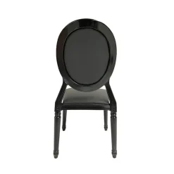 Resin Pop Louis Banquet Chair - Black