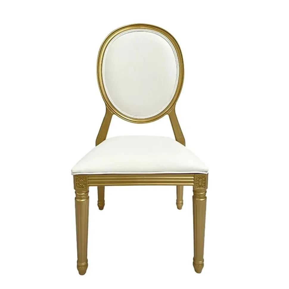 Resin Pop Louis Banquet Chair - Gold