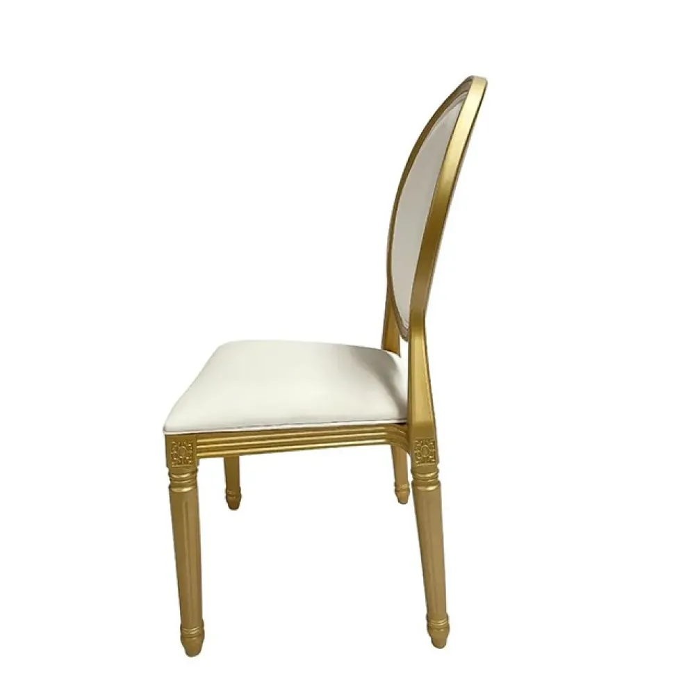 Resin Pop Louis Banquet Chair - Gold