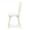 Resin Willow Stacking Chair - White with Black Grain
