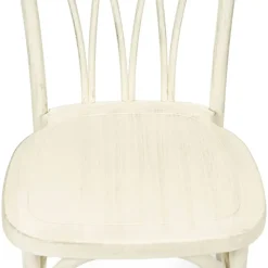 Resin Willow Stacking Chair - White with Black Grain