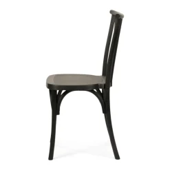 Resin Willow Stacking Chair - Black